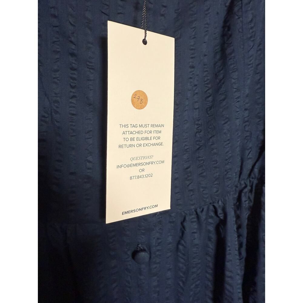 NWT Emerson Fry FLORENTINE DRESS - NAVY SEERSUCKER Sz. 6 - Picture 5 of 8